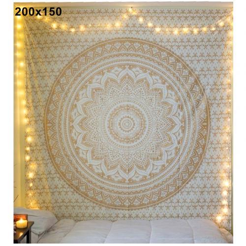 Tapiz de Pared Mandala Bohemio y Decoración de Tapete de Yoga