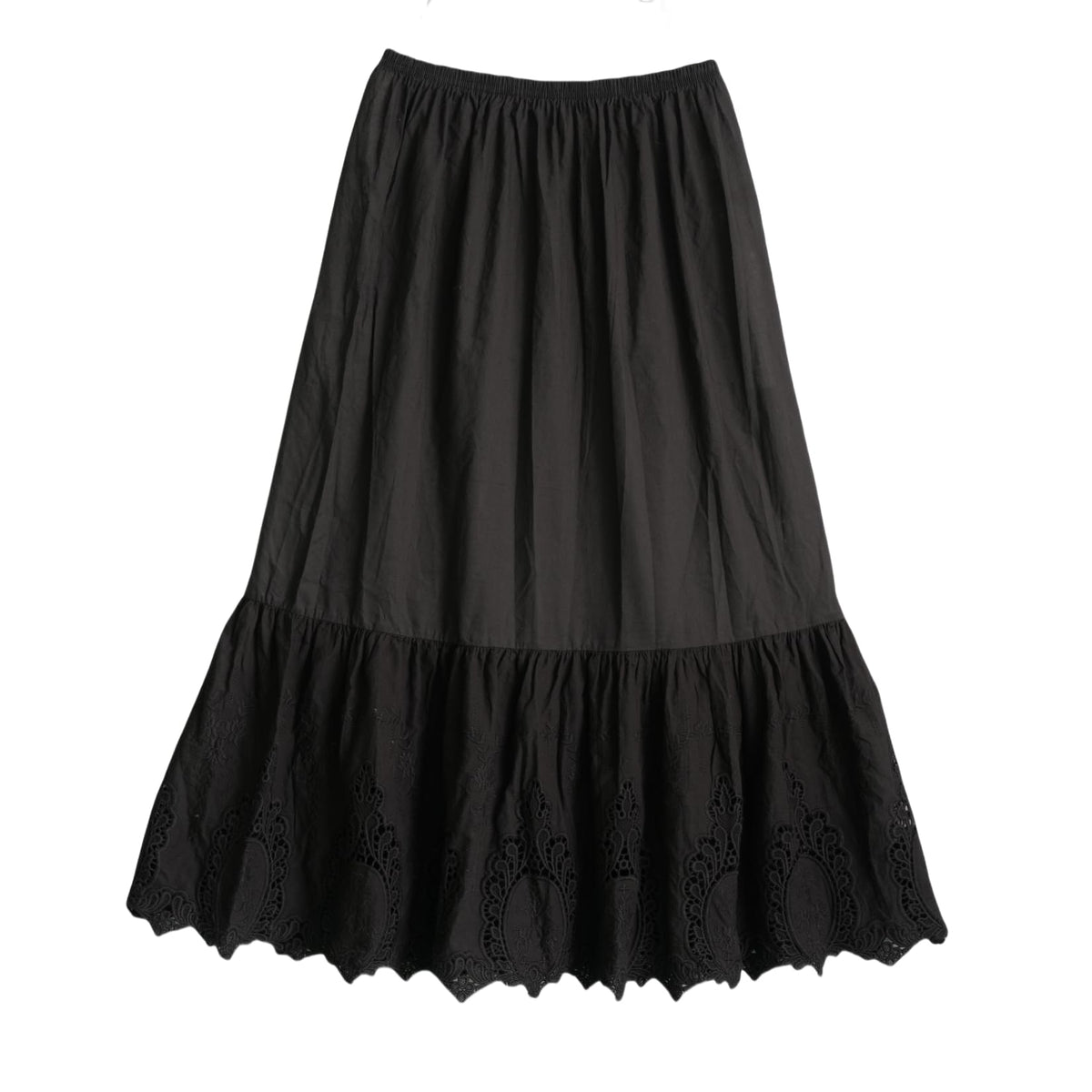 FGBFM extensor de falda vestido para mujeres enaguas bajo vestidos de encaje algodón extensores enaguas de mujer para faldas (US Alpha XX-Large Regular Regular QZOO5 negro)