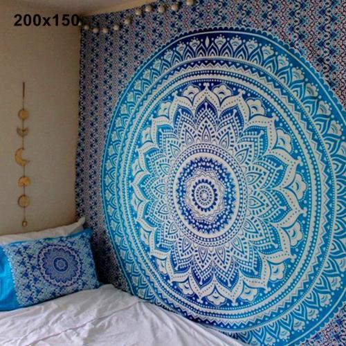 Tapiz de Pared Mandala Bohemio y Decoración de Tapete de Yoga