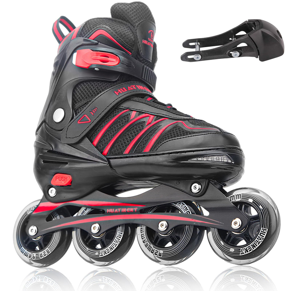 Patines en Línea Ajustables Huatinent para Mujeres y Hombres, Patines de Ruedas para Adultos Femeninos Masculinos con Ruedas Grandes Patines para Mujer para Jóvenes Adolescentes Niños y Niñas