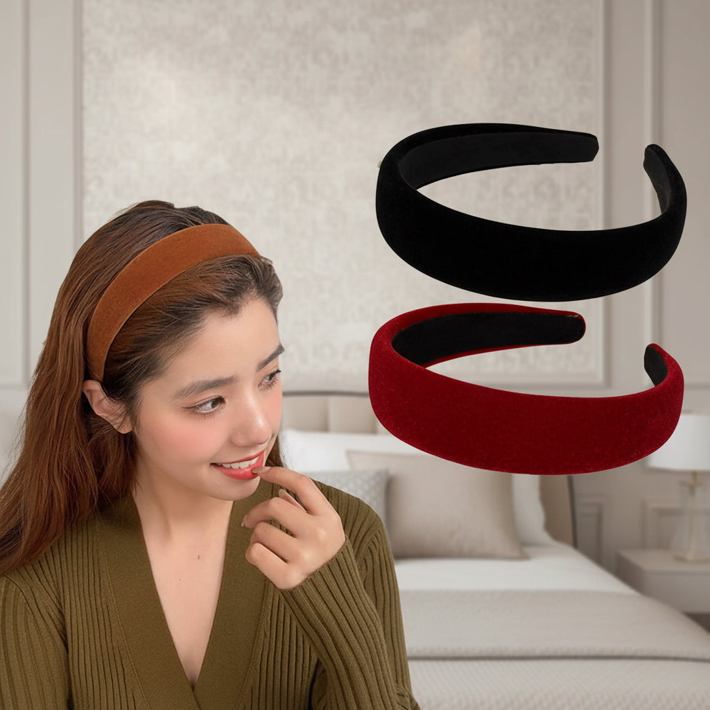 Lvyeer Velvet Wide Headbands for Women Soft Head Bands Diademas Para Mujer De Moda Hairbands for Women Girls Fashion No Slip Headband for Women Hairbands Hair Accessories